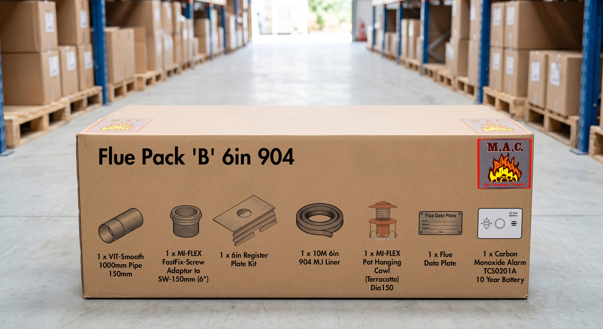 Flue Pack 'B' 6" SCREW FIT Adaptor 904