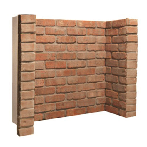 Brick Chamber COBBLED RED Set 3 Pc With Returns (SLABBED)