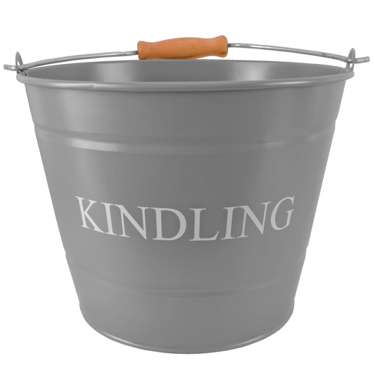 Small Kindling Bucket Grey