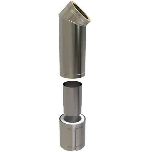 TWPro - Adjustable Connecting Pipe with Bend - 125 Dia