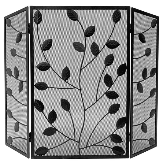 Leaves Firescreen Black