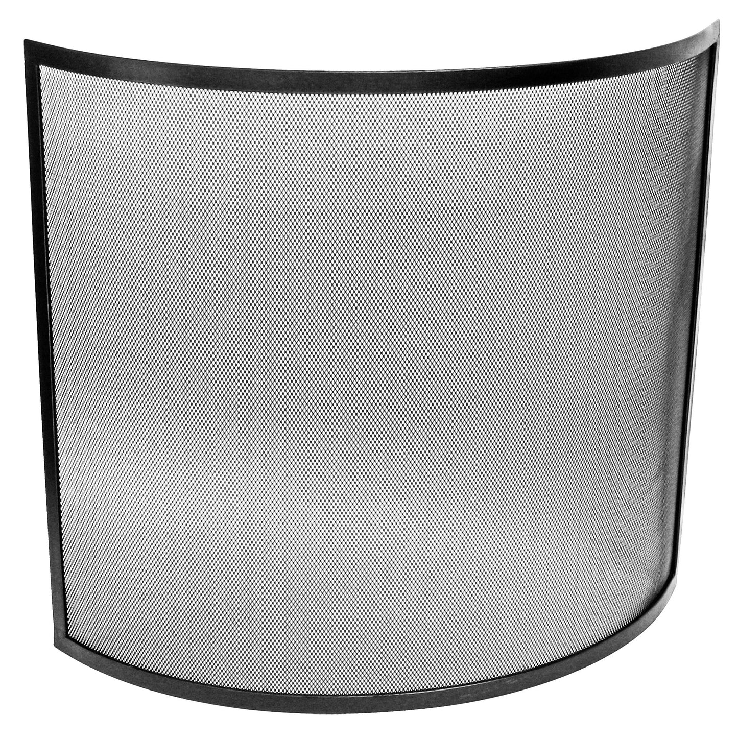 Curved Firescreen Black