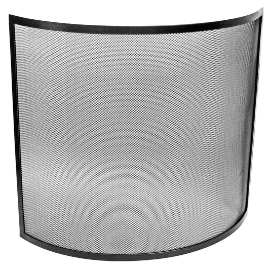 Curved Firescreen Black