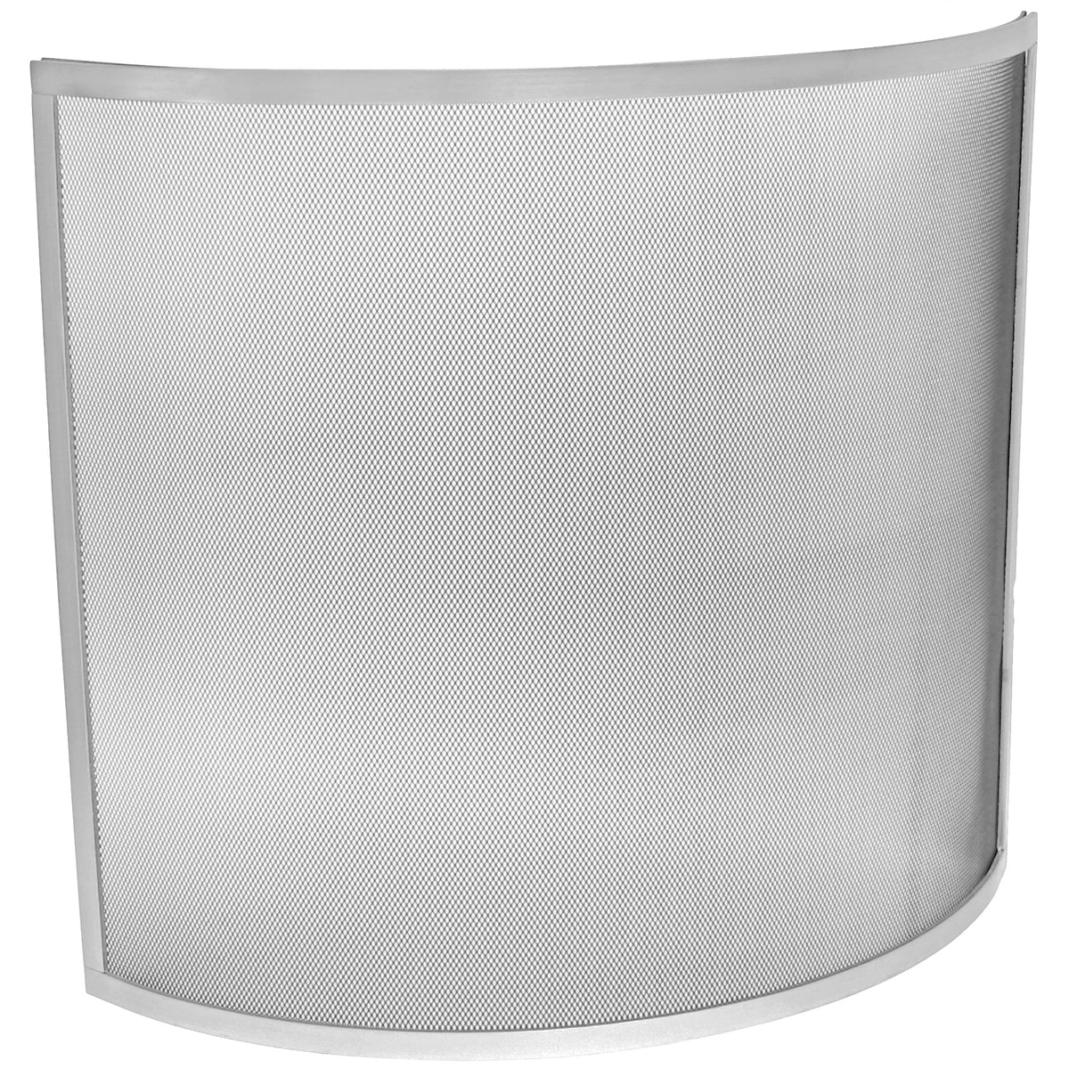Curved Firescreen Silver
