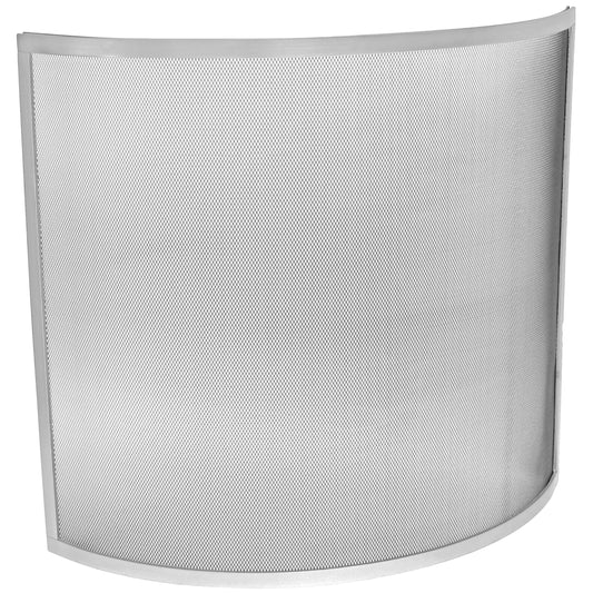 Curved Firescreen Silver