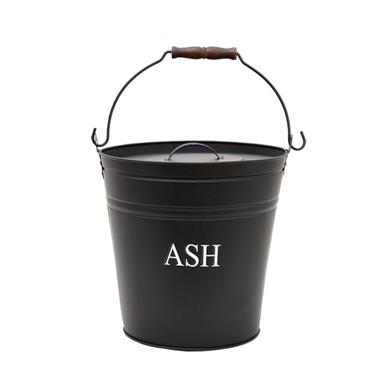 23119 Large Black Ash Bucket & Lid 30cm