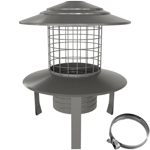 Screw-FIX Pot Hanging Cowl, Natural - Dia80