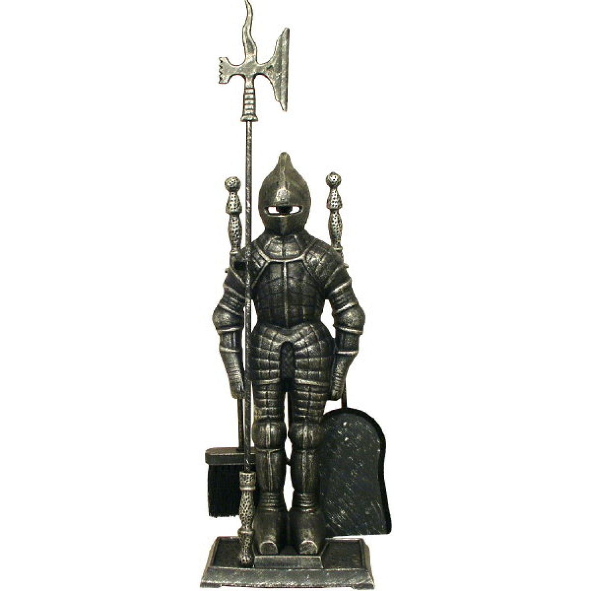 27120 Knight Companion Set Silver Black 74cmH (29")