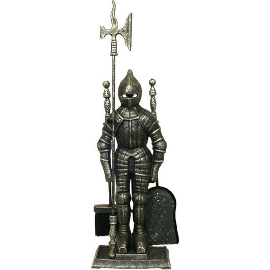 27120 Knight Companion Set Silver Black 74cmH (29")