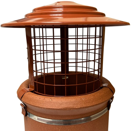 Bird Guard SF, no collar, strap fix, Terracotta
