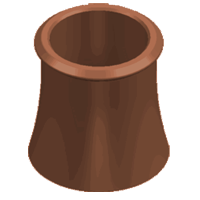 Chimney Pot Roll Top Red 450mm