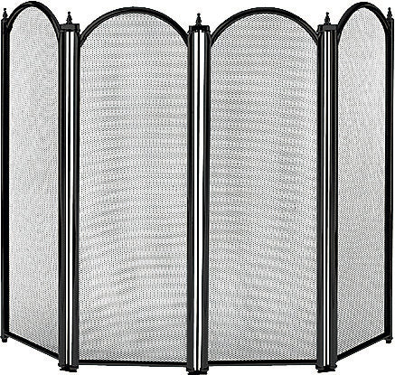 21026 Fire Screen Dynasty 32" Black 4 Fold