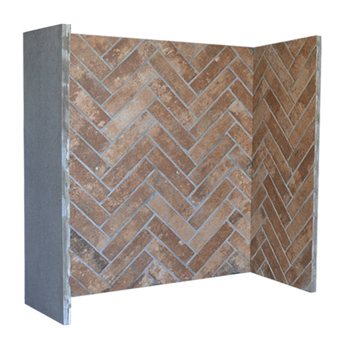 London Sunset Red Herringbone