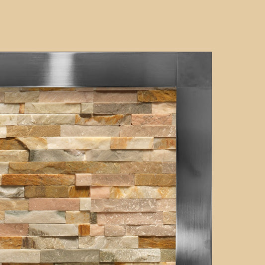 Inglenook Trim Set Brushed Steel (3x1100 Strips 2xCorners 9x