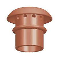 Mushroom Terminal Clay Red Solid Fuel 185mm
