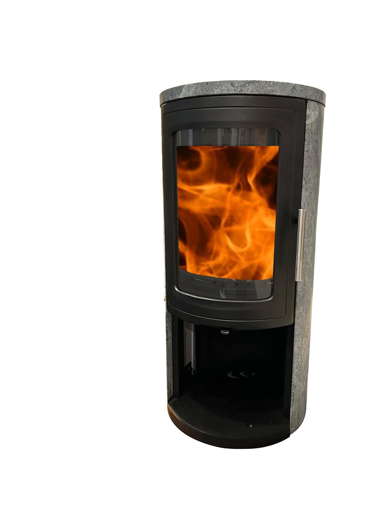 Ecoflame 5LS Cylindrical WOOD Stove SOAPSTONE