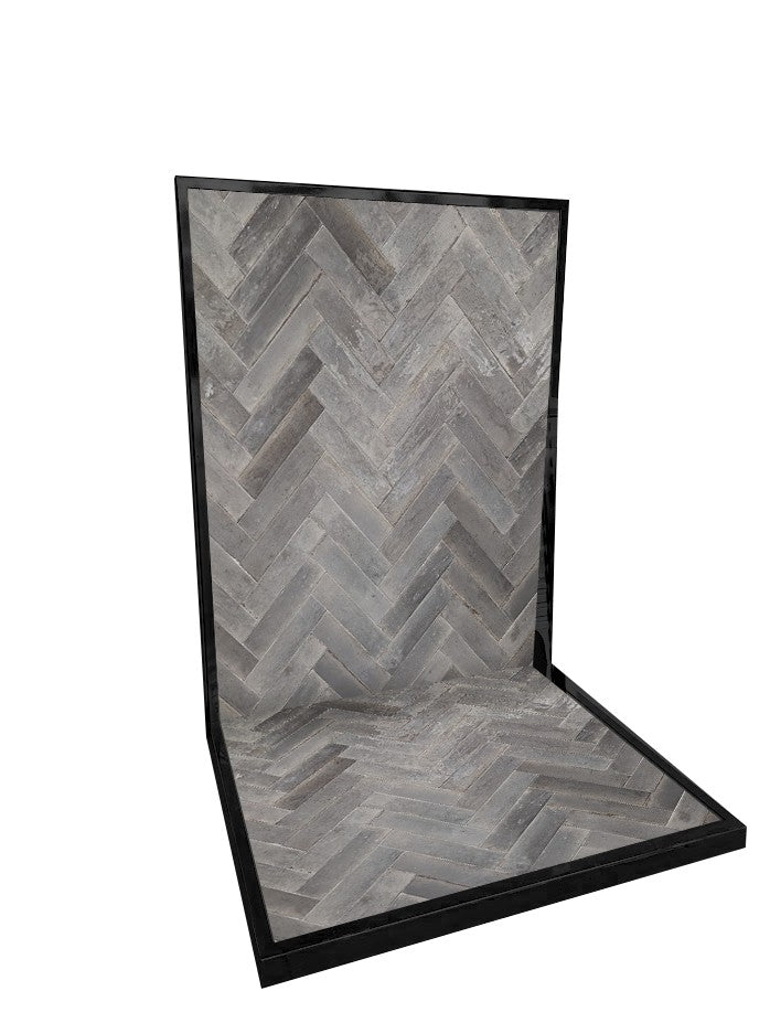 MAC Heat Shield & Hearth Set Lume Grey Herringbone