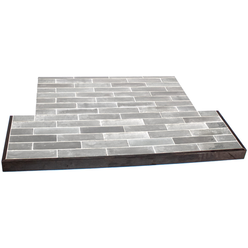 Lume White Tiled Hearth Brick Bond 54x15