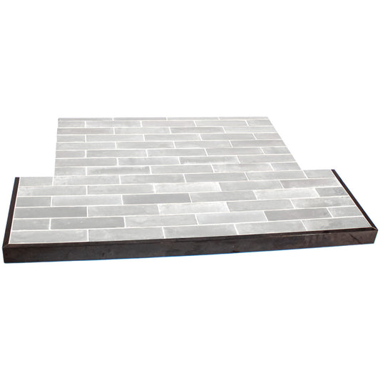 Lume White Tiled Hearth Brick Bond 54x15