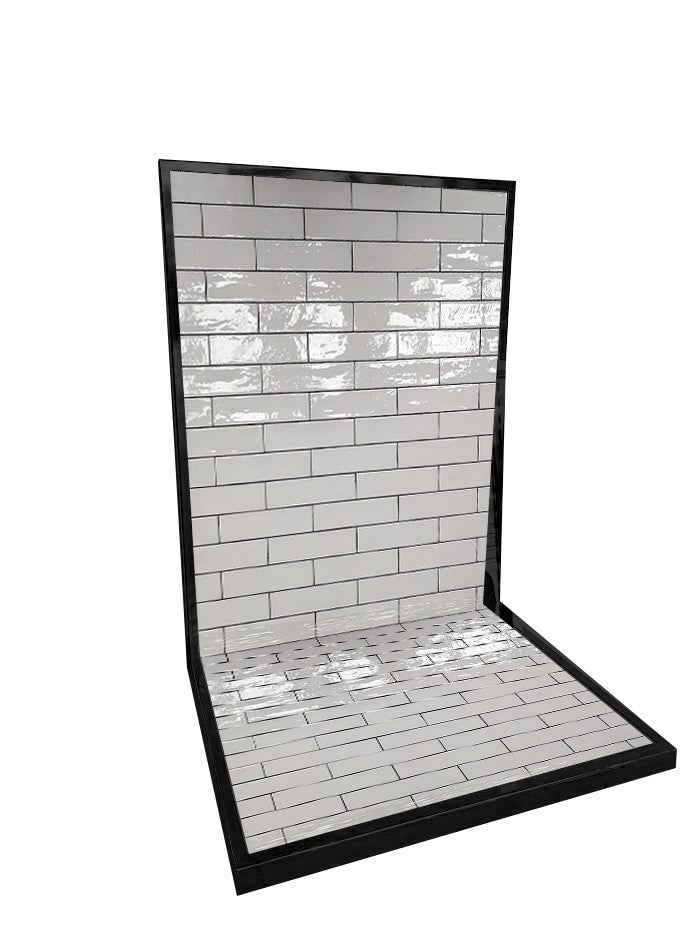MAC Heat Shield & Hearth Set Lume White Brick Bond