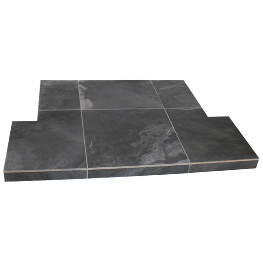 Primative Anthracite (Graphite) Tiled Hearth 54x15 c/w tongue