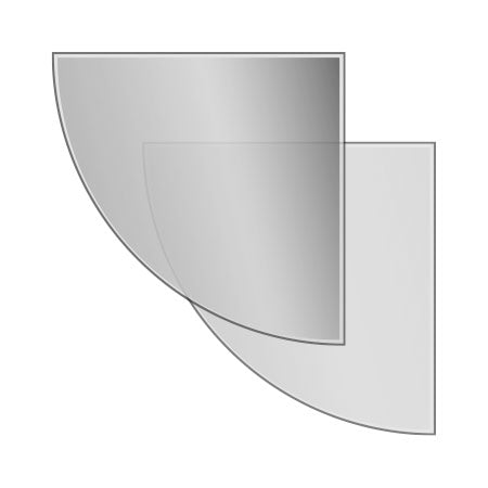 Quad Glass Shaped Hearth Smoked 1100x1100