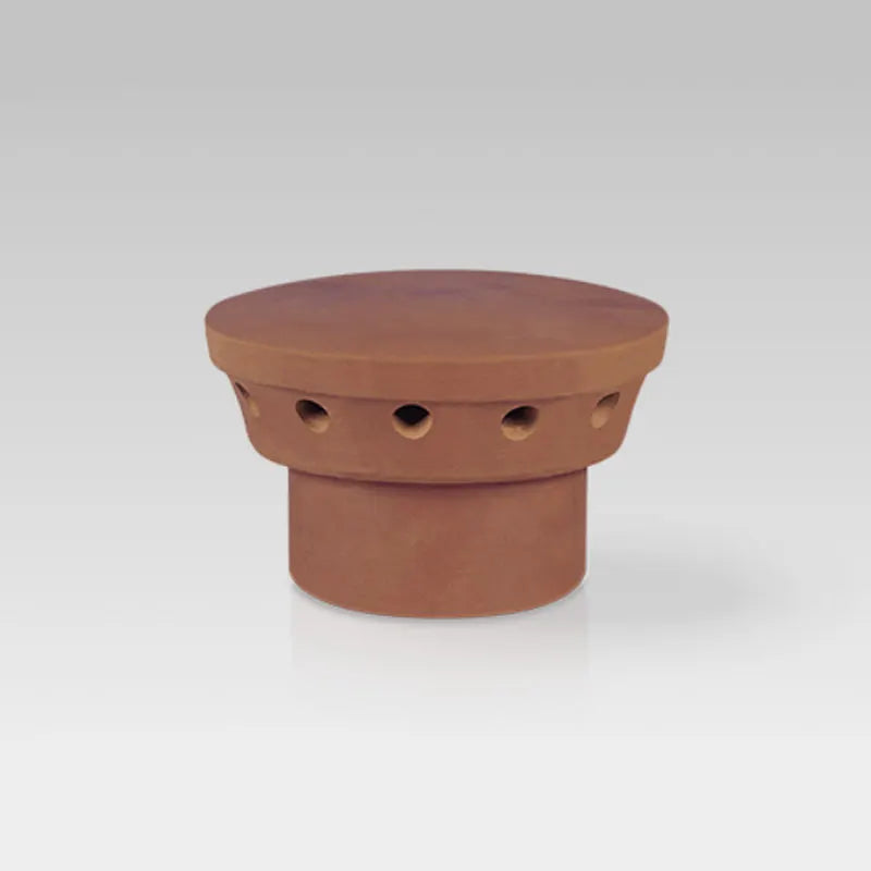Flue Vent Clay Mushroom Red For Redundant Flue 185mm
