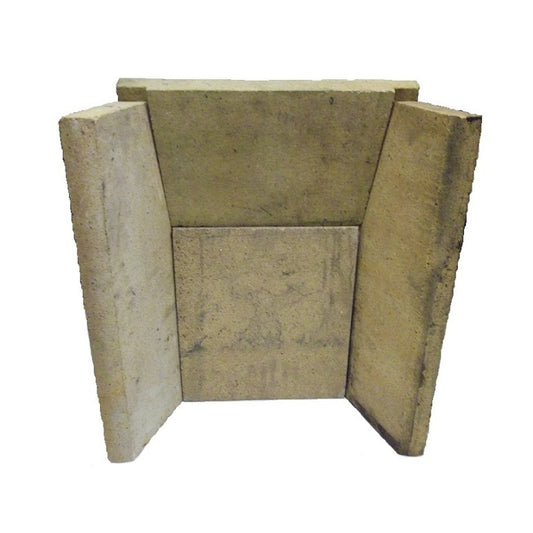 Fireback Sectional Clay 4 Piece 18"