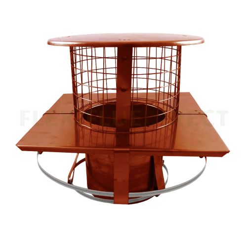 Square Pot Hanging Cowl SF Flue Liner Cowl 5"  Terracotta