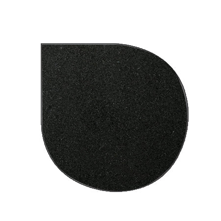Teardrop Granite Shaped Hearth Honed 950x950 Flat