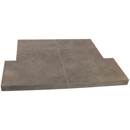 Eco Concrete Grigio Tiled Hearth 48x15 c/w tongue