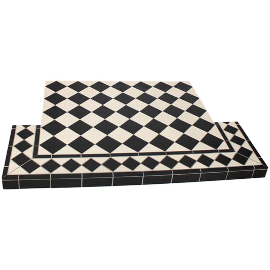 Harlequin Tiled Hearth 54x15 c/w tongue