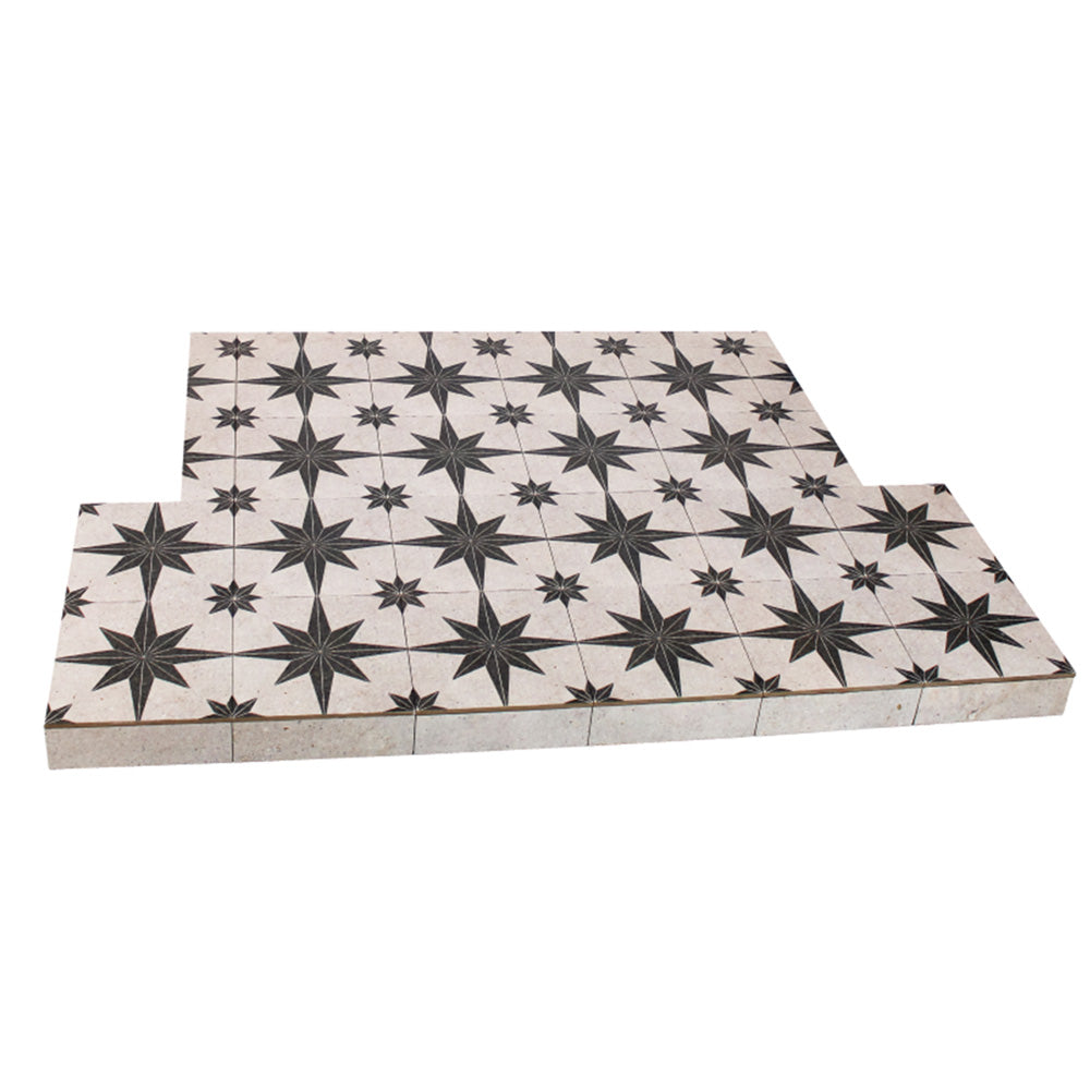 Norstar Black Star Tiled Hearth 48x15 c/w tongue