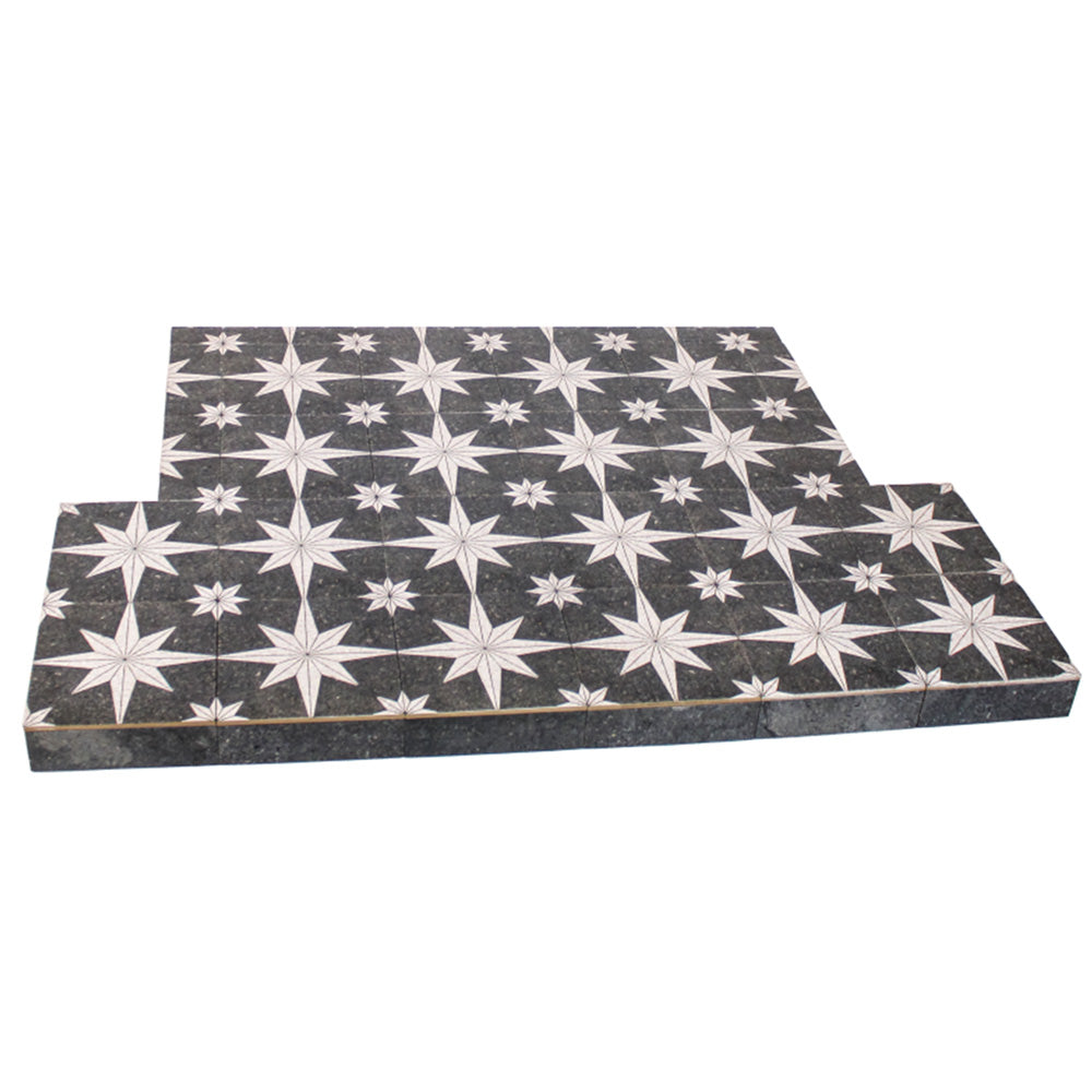 Norstar White Star Tiled Hearth 54x15 c/w tongue