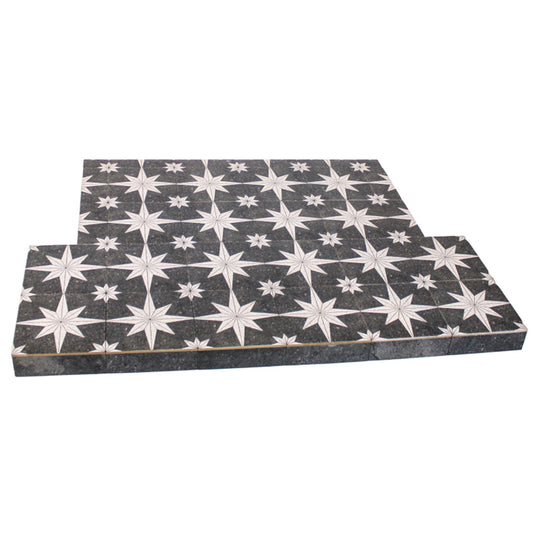 Norstar White Star Tiled Hearth 54x15 c/w tongue